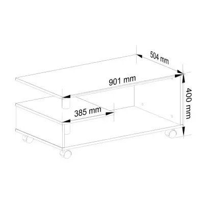 EMERION White Coffee Table on Wheels Kenya - Image 3