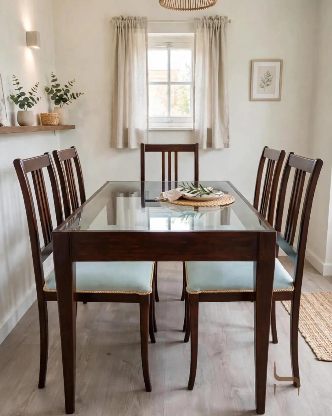 6 Seater Glass-Top Dining Set Kenya - Image 2