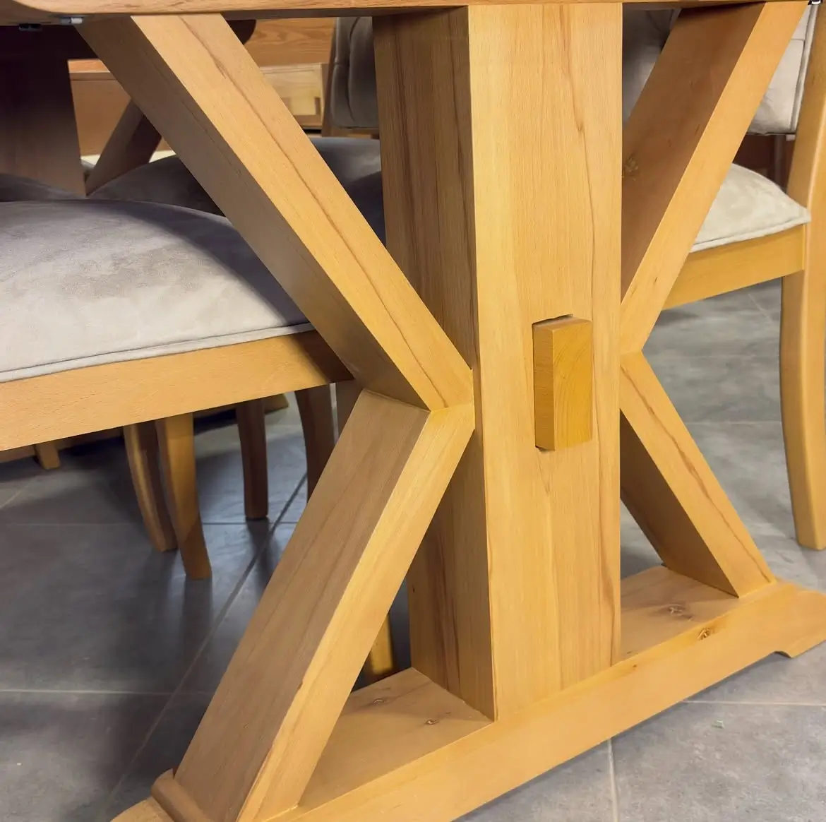 6 Seater Glass-Top Tufted Dining Set Kenya - Image 3