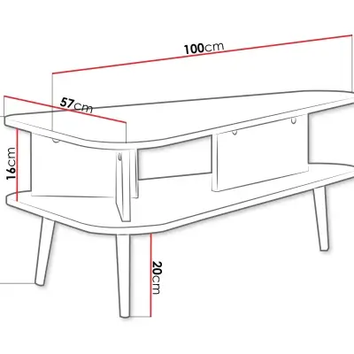 GRAPPA Storage Coffee Table Black & Brown Kenya - Image 3