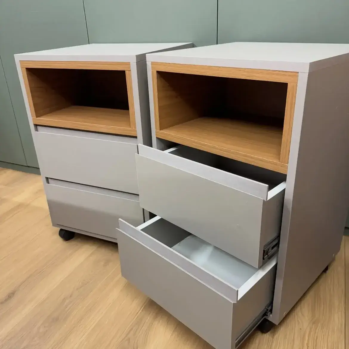 Grey 2-Drawer Mobile Office Pedestal Kenya - Image 2