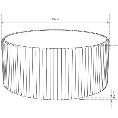 Grey Upholstered Round Coffee Table Kenya - Image 2