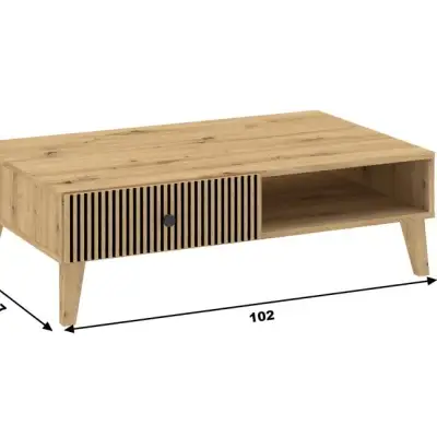 Hewitt Artisan Oak Storage Coffee Table Kenya - Image 2