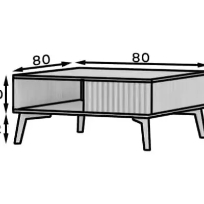 ISADORA Coffee Table with Drawer & Shelf Kenya - Image 2
