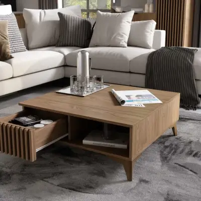 ISADORA Coffee Table with Drawer & Shelf Kenya - Image 3