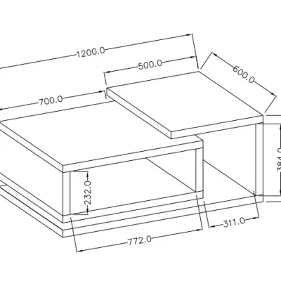 Kibou Two-Tone Storage Coffee Table Kenya - Image 3