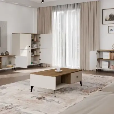 LYKKA Cashmere Oak Storage Coffee Table Kenya - Image 3
