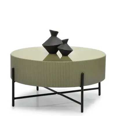 MAGNER Green Fluted Round Coffee Table Kenya - Image 2
