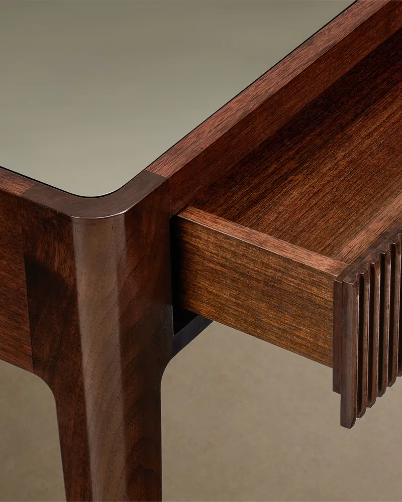 Slatted Mahogany Wood Console Table Kenya - Image 2