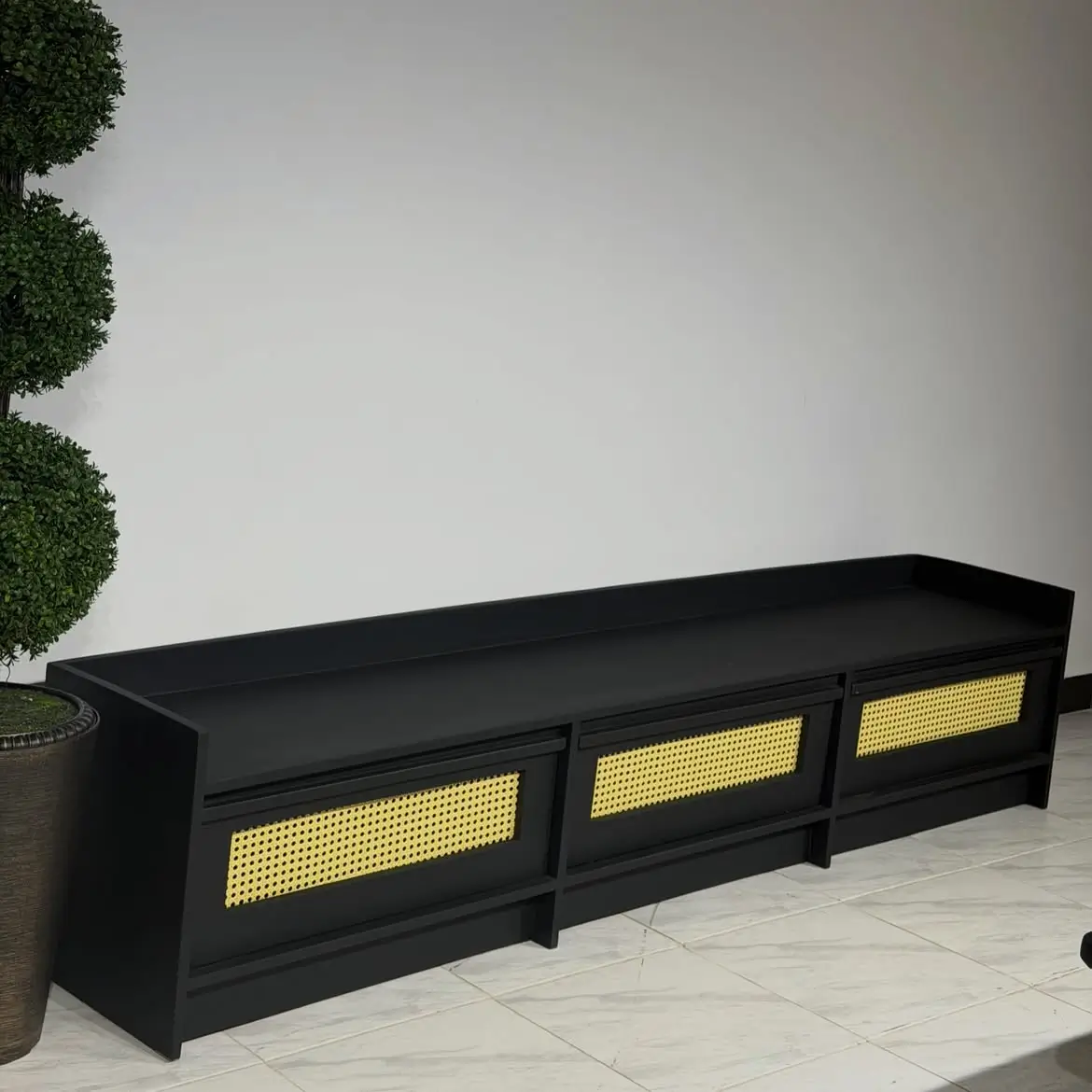 Mahogany TV Cabinet & Geometric Coffee Table Kenya - Image 2