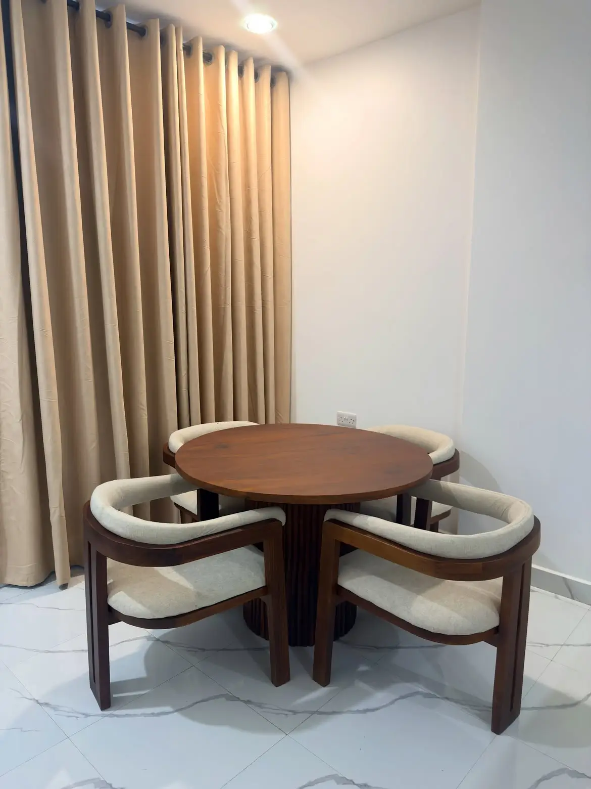 Mninga 4 Seater Dining Set with Upholstered Chairs Kenya - Image 3