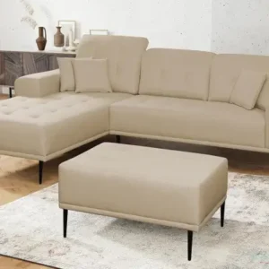 RURI beige left corner sofa with matching ottoman Kenya