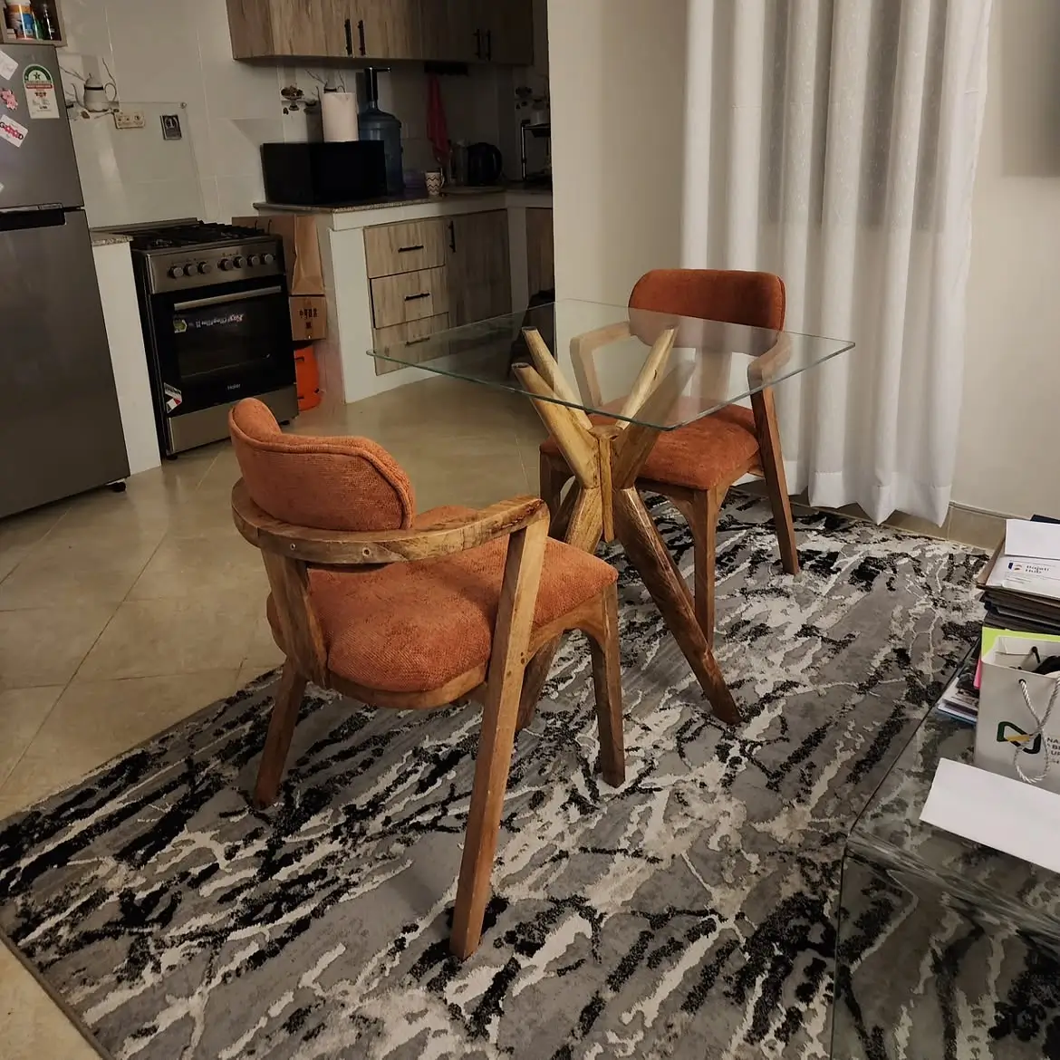 2 Seater Glass Dining Set Kenya - Image 3