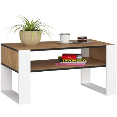 TYVREN Oak-Look Coffee Table with Shelf Kenya - Image 3