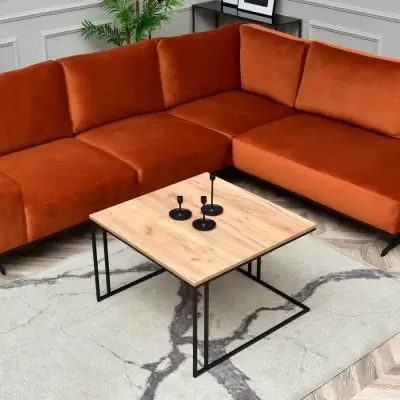 Vinod Oak-Look Square Coffee Table Kenya - Image 3