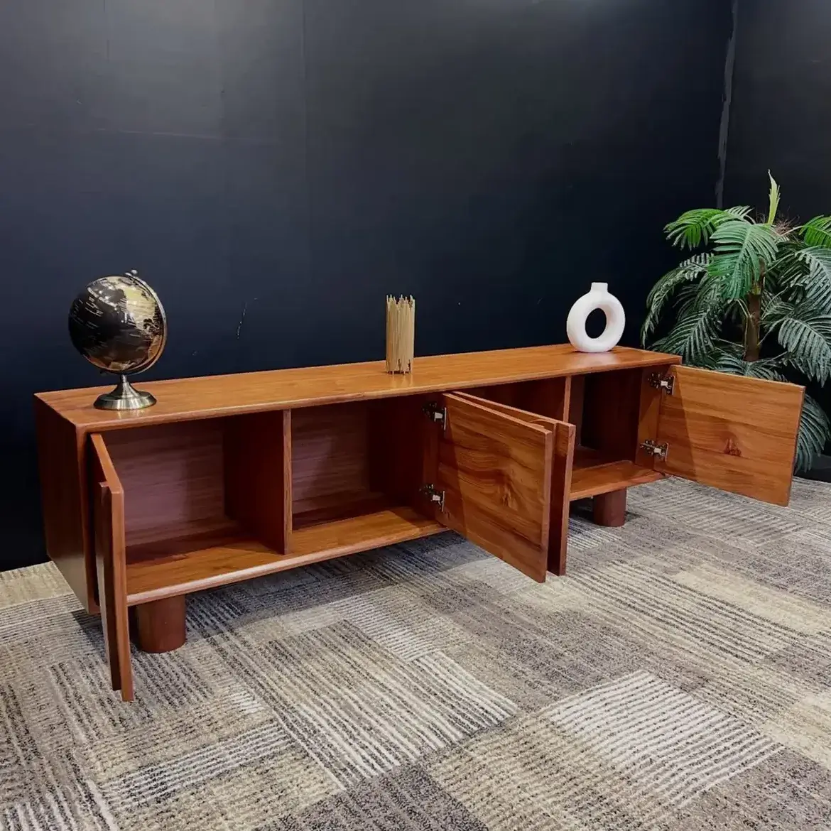 Wood-Look Entryway Console Table with Storage | Kenya - Image 2