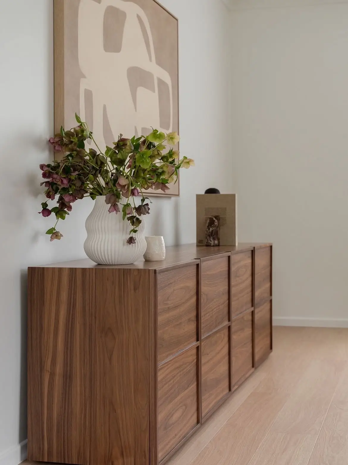 Wood-look laminated particle board office storage cabinet