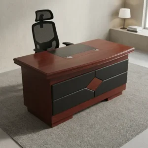 Monsoon 1.2M executive office desk with integrated storage