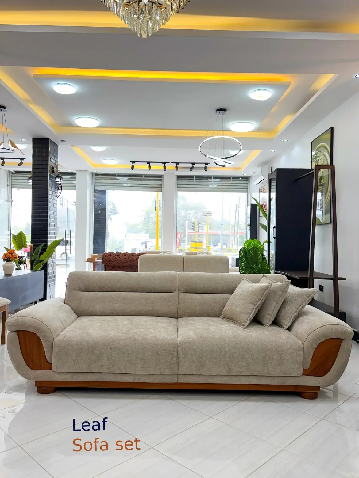 Monsoon Alderborough Leaf Sofa Set, 7-Seater, Beige, Kenya