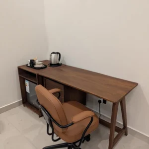 Alderford Muninga home office desk with integrated storage