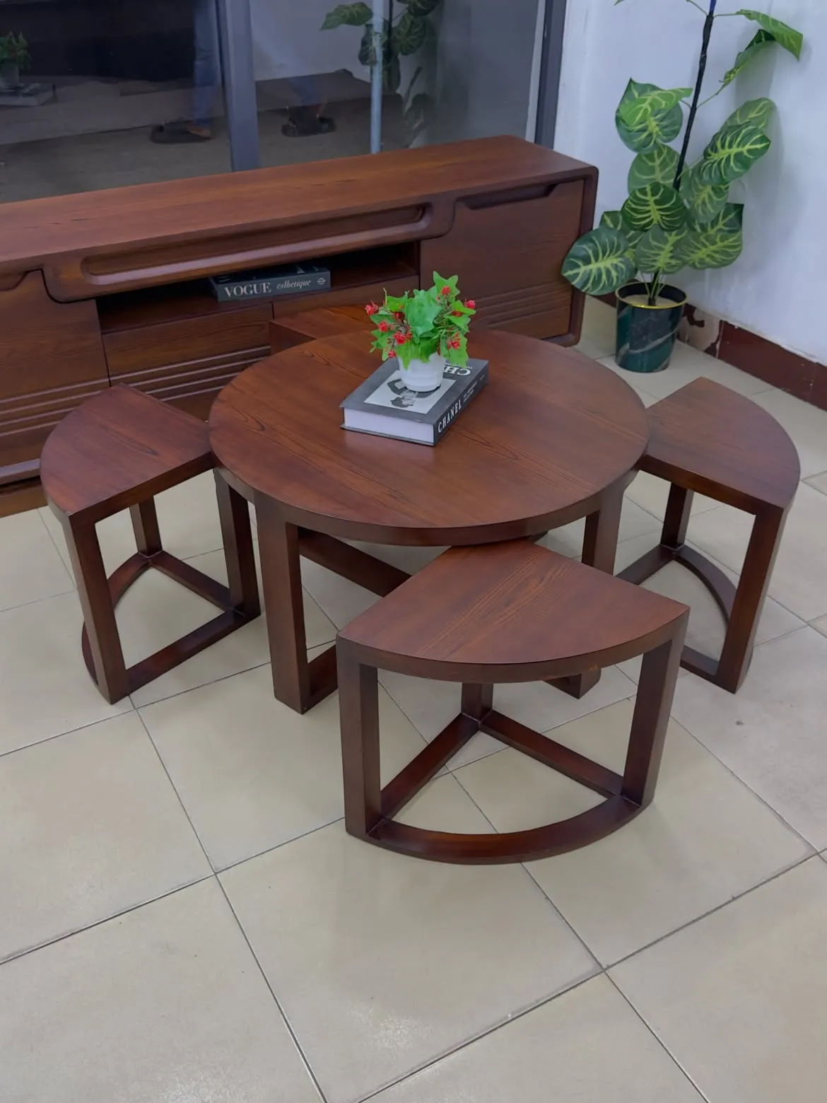 Monsoon Aldermere TV Stand & Round Coffee Table Set, Kenya - Image 2