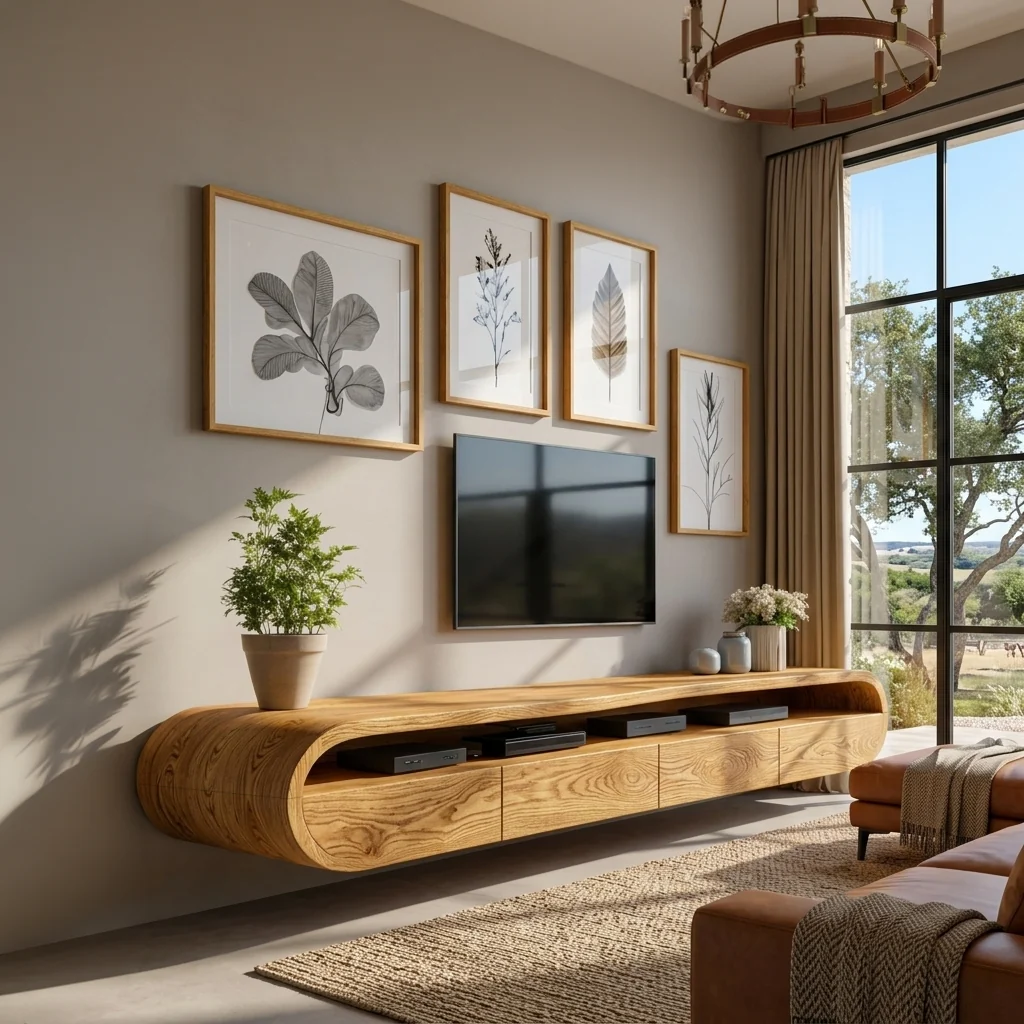 Monsoon Arlo TV Stand, Rounded Charcoal Design, Kenya - Image 2
