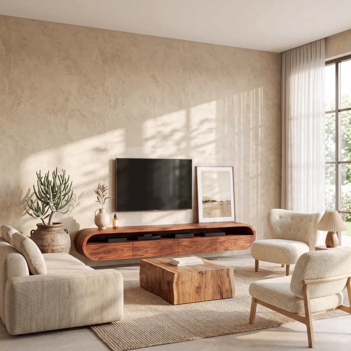 Monsoon Arlo TV Stand, Rounded Charcoal Design, Kenya - Image 3