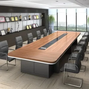 Monsoon Ashford 3M executive boardroom table with wood-tone top