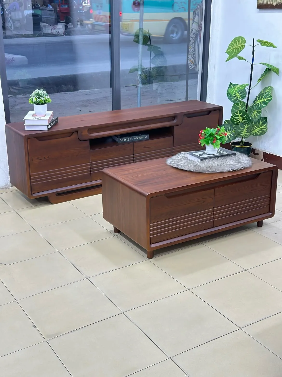 Monsoon Bayhaven TV Stand & Rectangular Coffee Table Set, Kenya