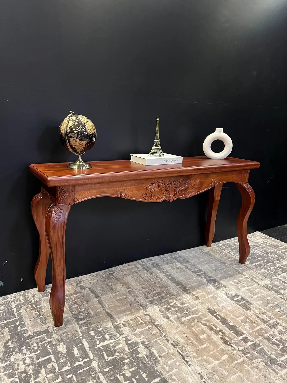 Monsoon Beechgate Mahogany Console Table, Carved, Kenya