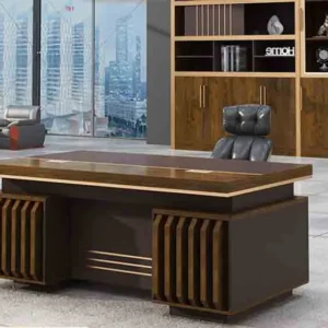 Monsoon Belgrave 1.4M executive office desk with slatted front details