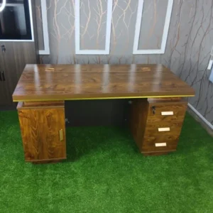 Monsoon Bellamy wooden executive office desk with drawers and cabinets