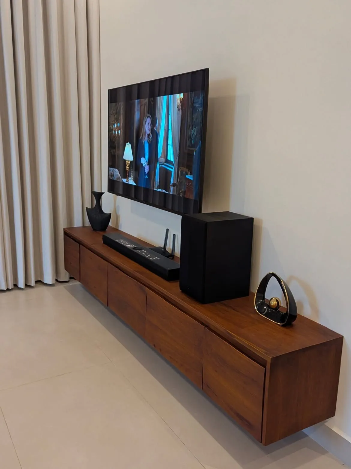 Monsoon Berwick Floating Mahogany TV Stand, Kenya