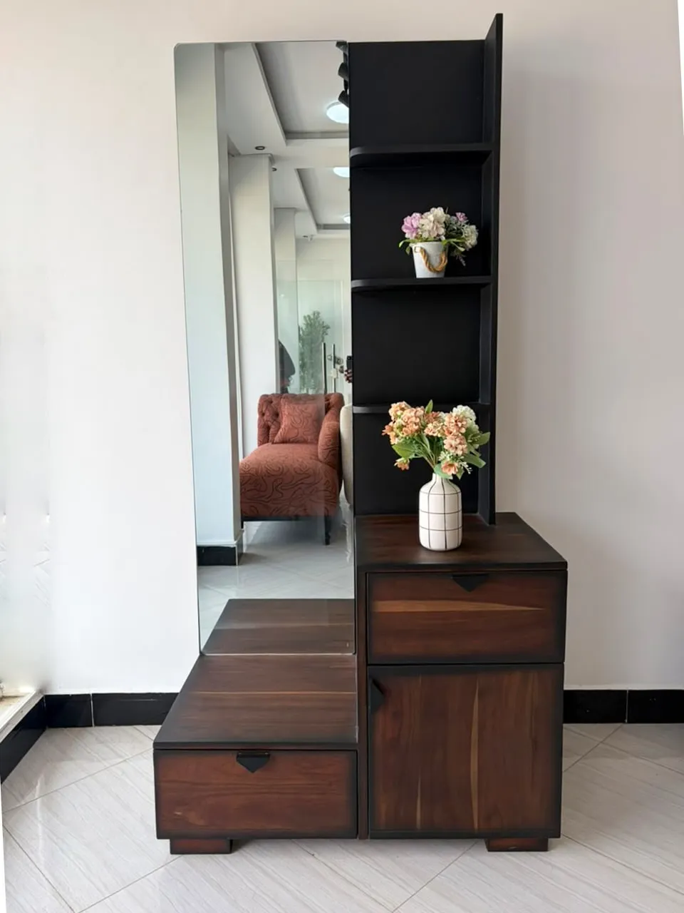 Monsoon Birchcrest Mninga Dressing Table with Mirror & Storage