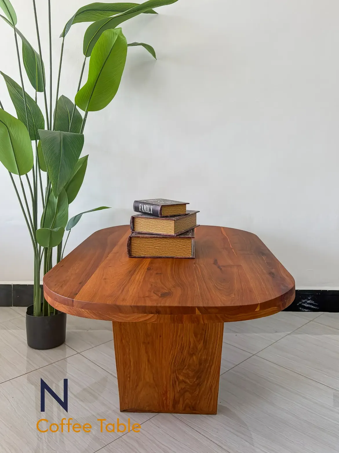 Monsoon Briargate N Coffee Table, Rounded Top & Angled Base, Kenya - Image 3