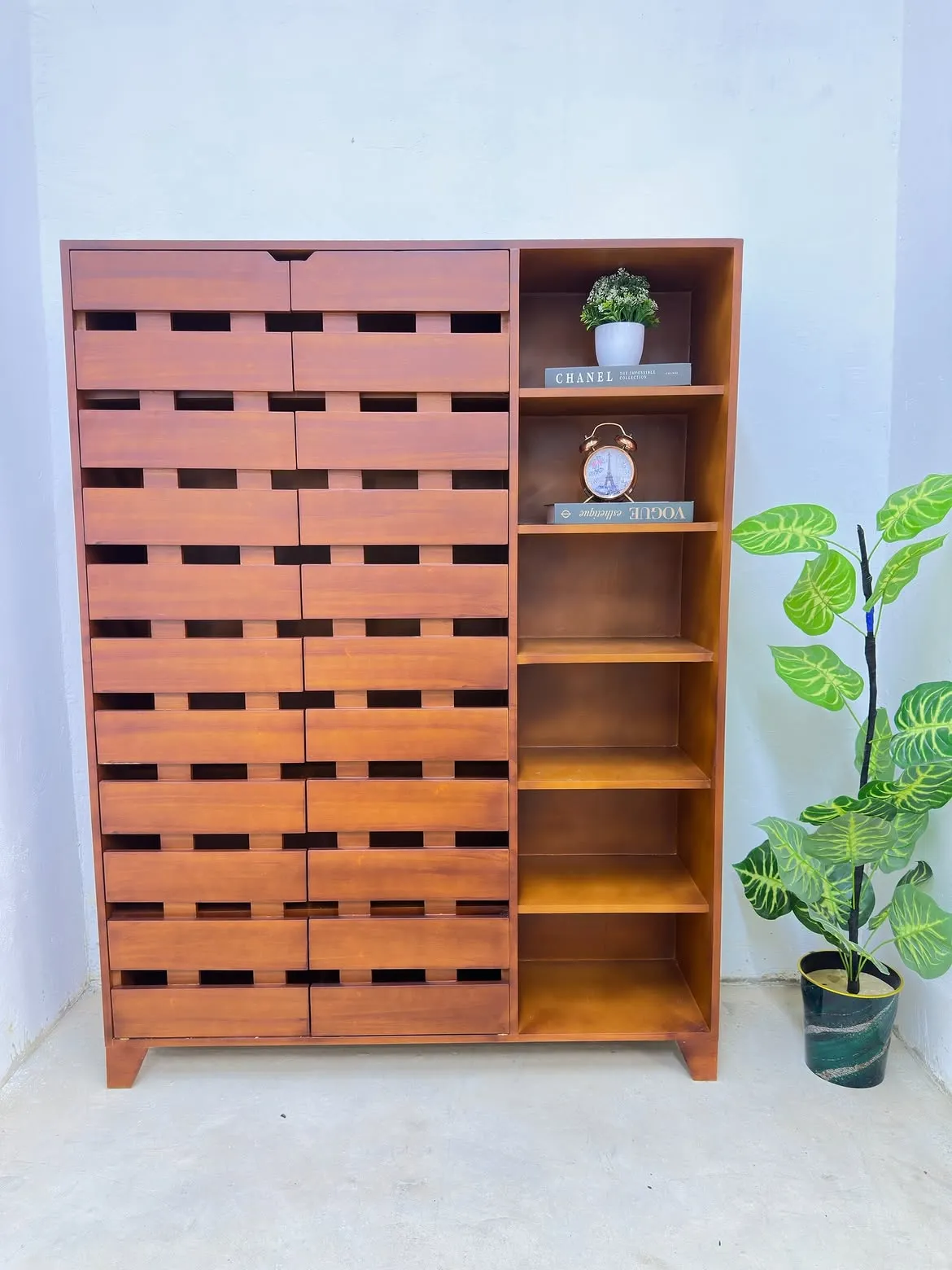 Monsoon Cedarhaven Shoe & Bag Rack, Slatted Design, Kenya