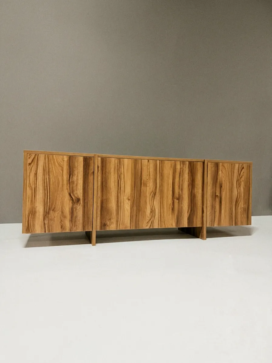 Monsoon Clearbury TV Stand, 6 Feet, Wood-Grain Fronts, Kenya
