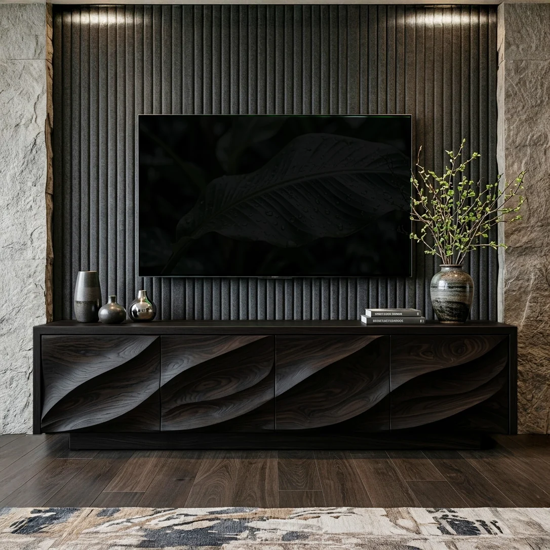 Monsoon Cloverhurst Organic Wood-Look TV Cabinet, Kenya - Image 3