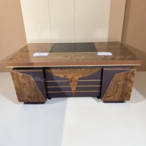 Monsoon Danbury 1.2M executive office desk with dark wood detailing