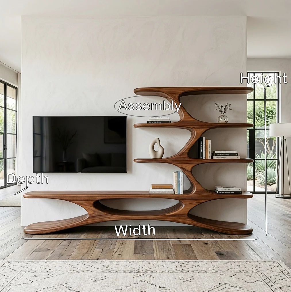 Monsoon Eastmont TV Stand, Organic Branch Shelves, Kenya - Image 4