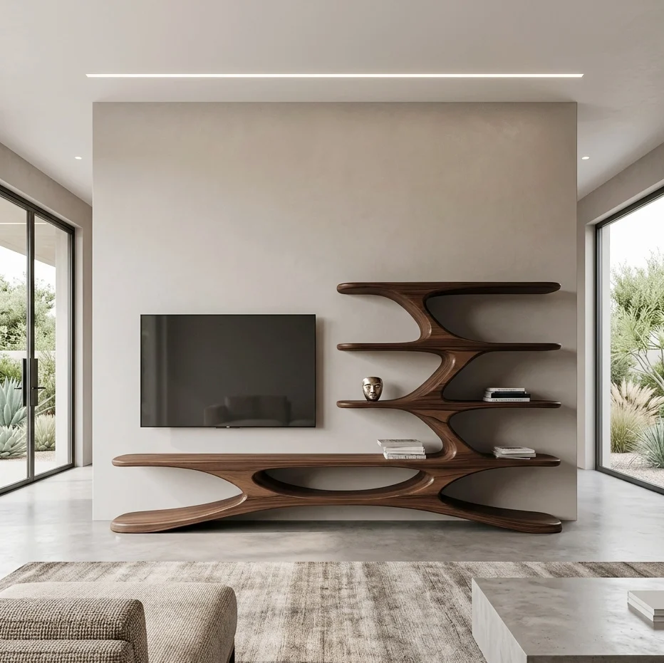 Monsoon Eastmont TV Stand, Organic Branch Shelves, Kenya - Image 2