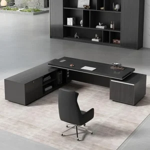 Monsoon Langford 1.6M executive office desk with side return