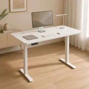 Monsoon Norwood white electric height adjustable office desk