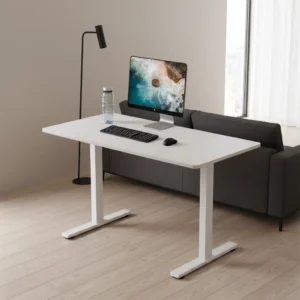 Monsoon Waverley white electric height adjustable office desk