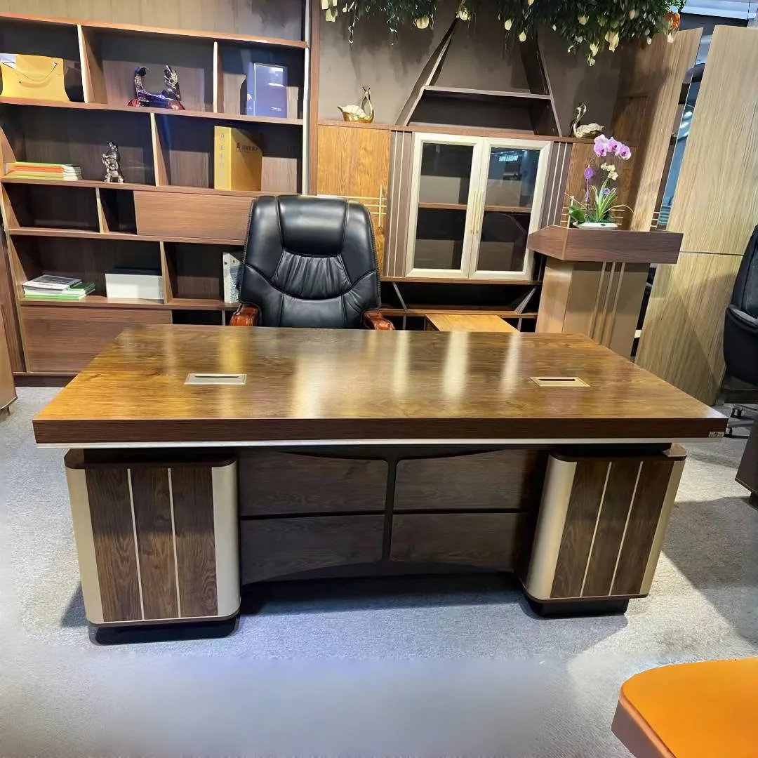 Monsoon Westbrook 1.4M Executive Office Desk, Wood-Tone Kenya - Image 2