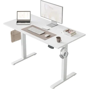 Monsoon Westbury white electric height adjustable office desk